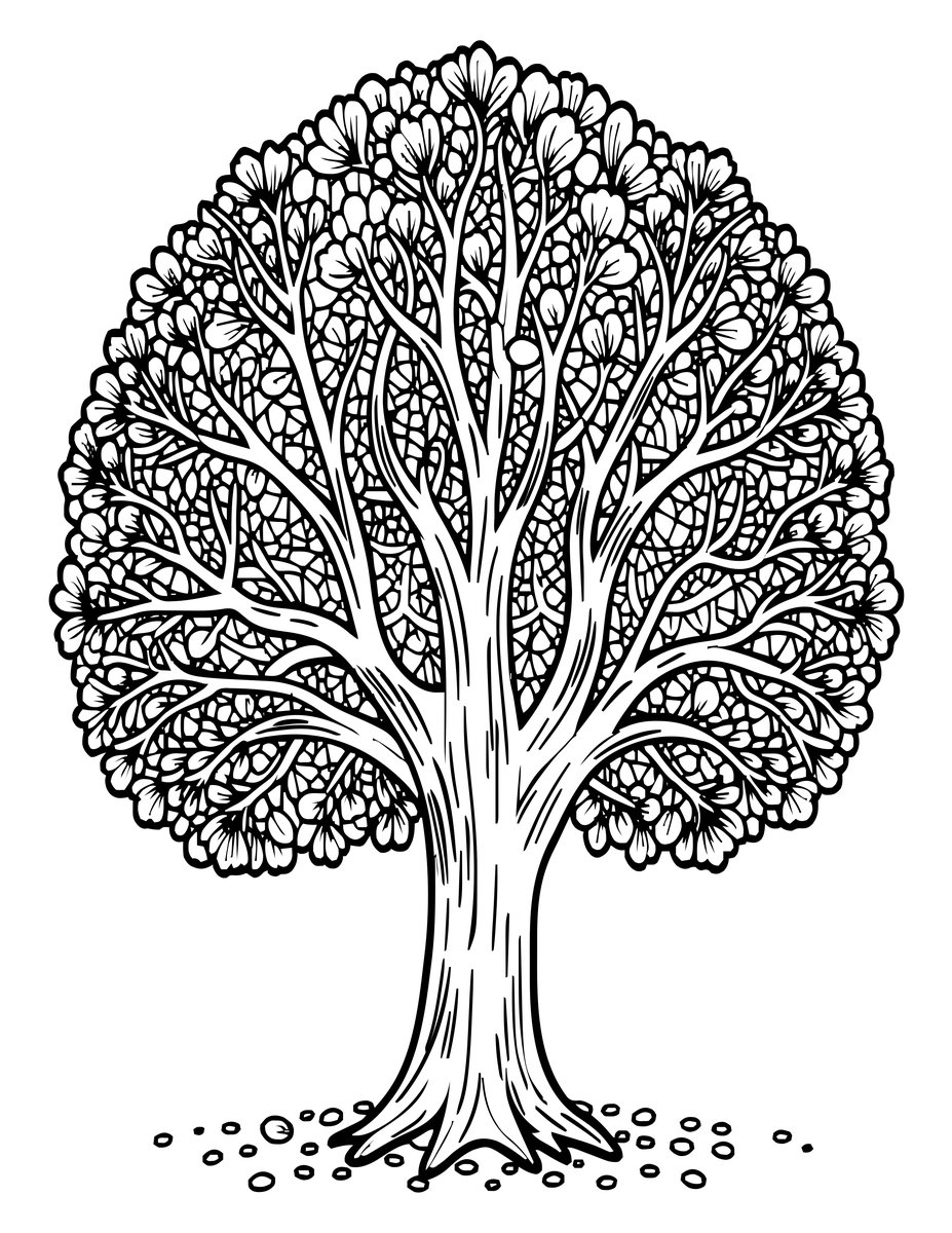 Blossom Season End - free printable coloring page