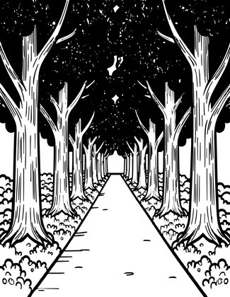 Spring Forest - Free printable coloring page