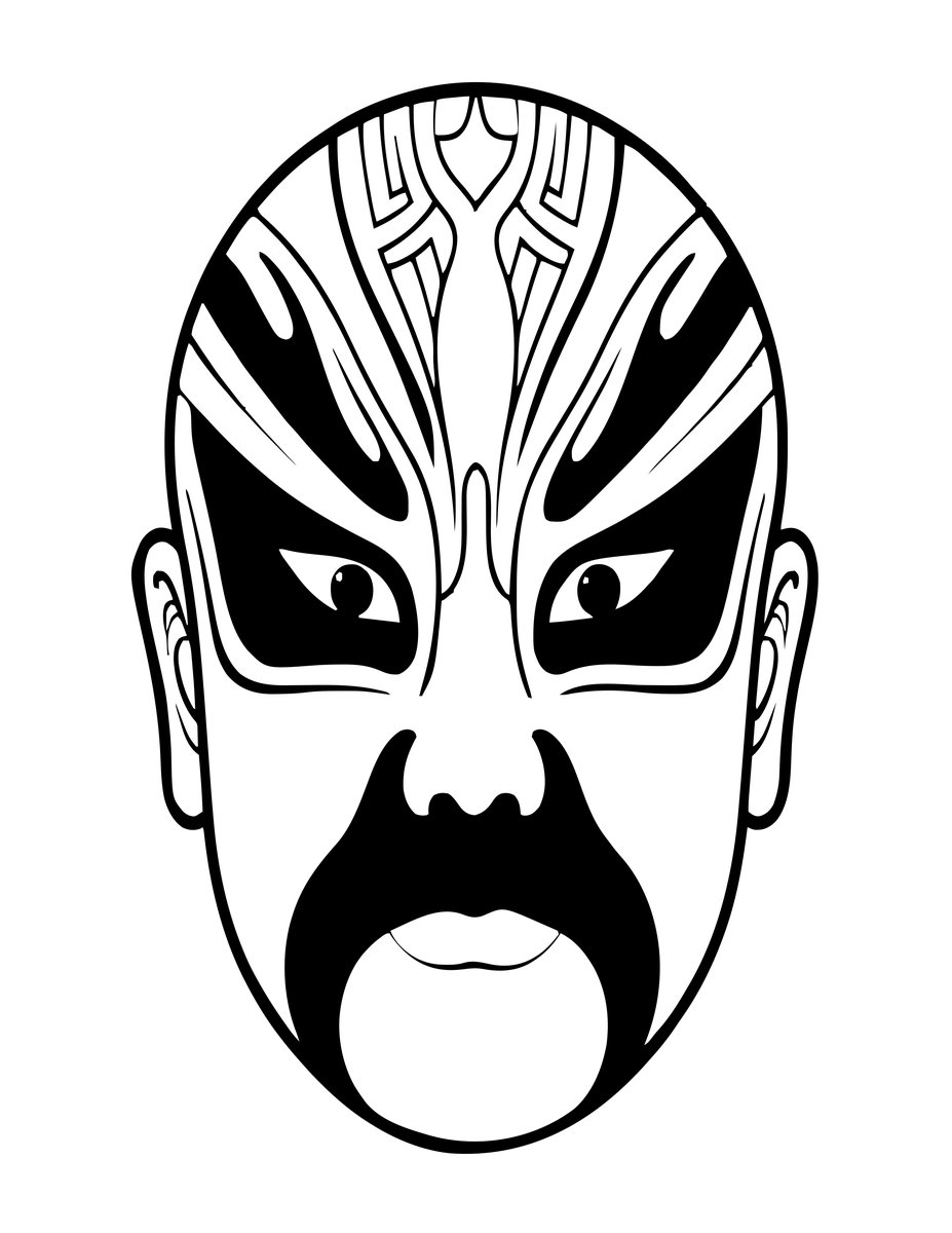 Opera Mask - free printable coloring page