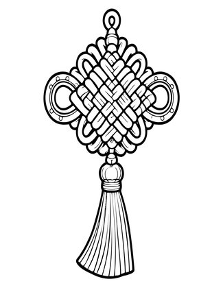 Chinese Knot - Free printable coloring page