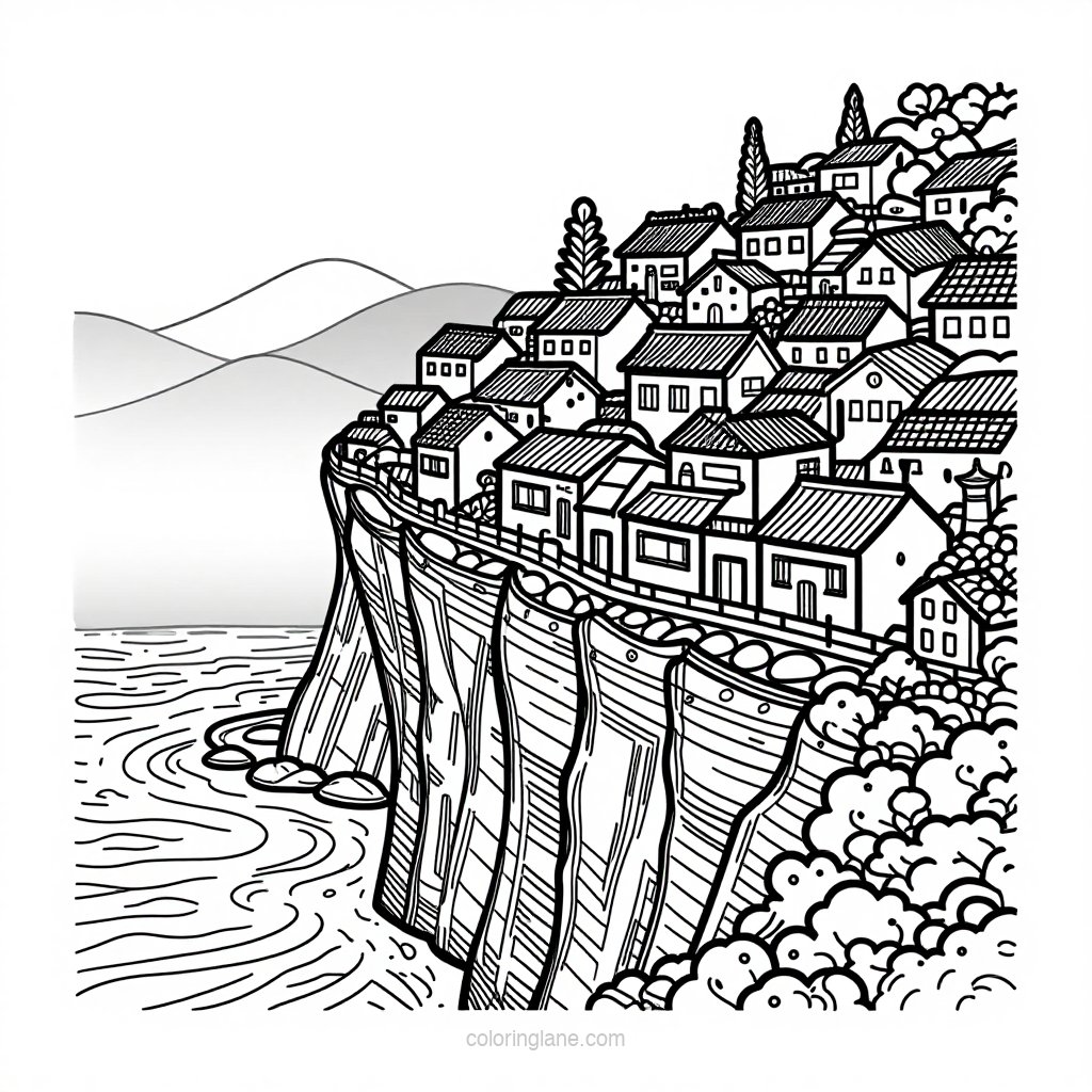 Aerial View - free printable coloring page