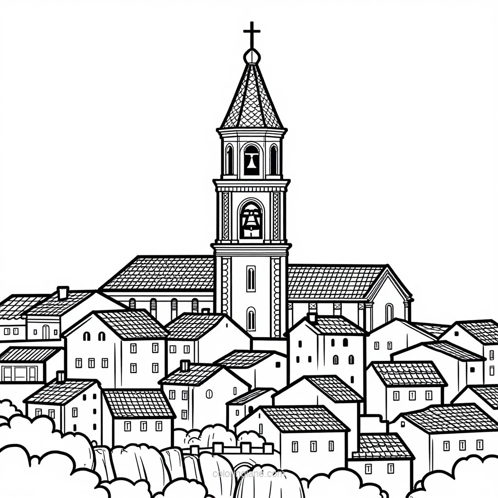 Doorways - free printable coloring page