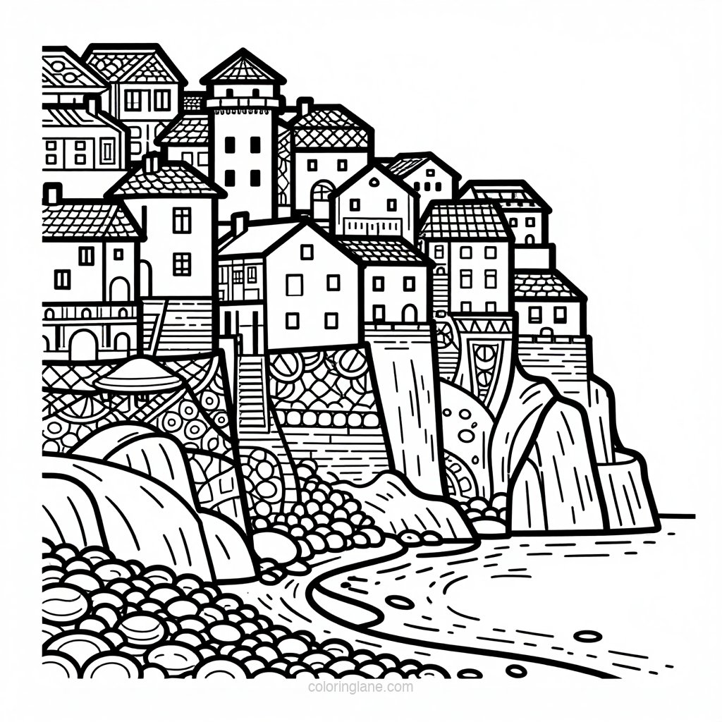 Volcanic Rock - free printable coloring page