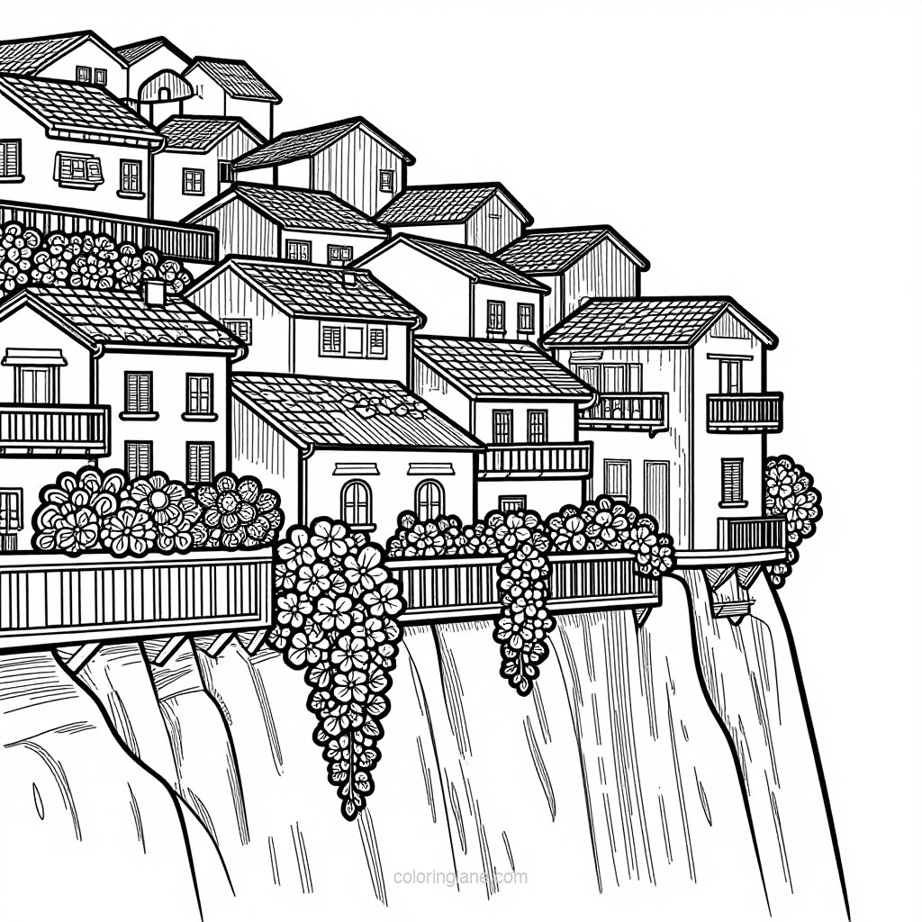 Rocky Beach - free printable coloring page