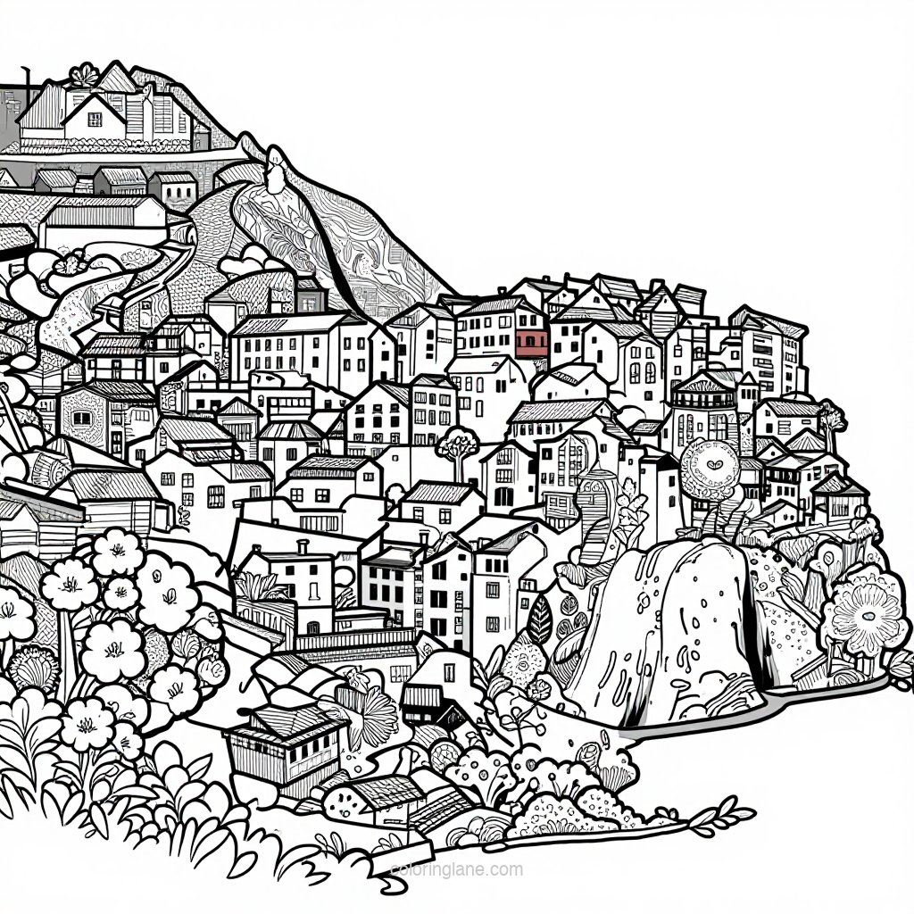 Hanging Laundry - free printable coloring page