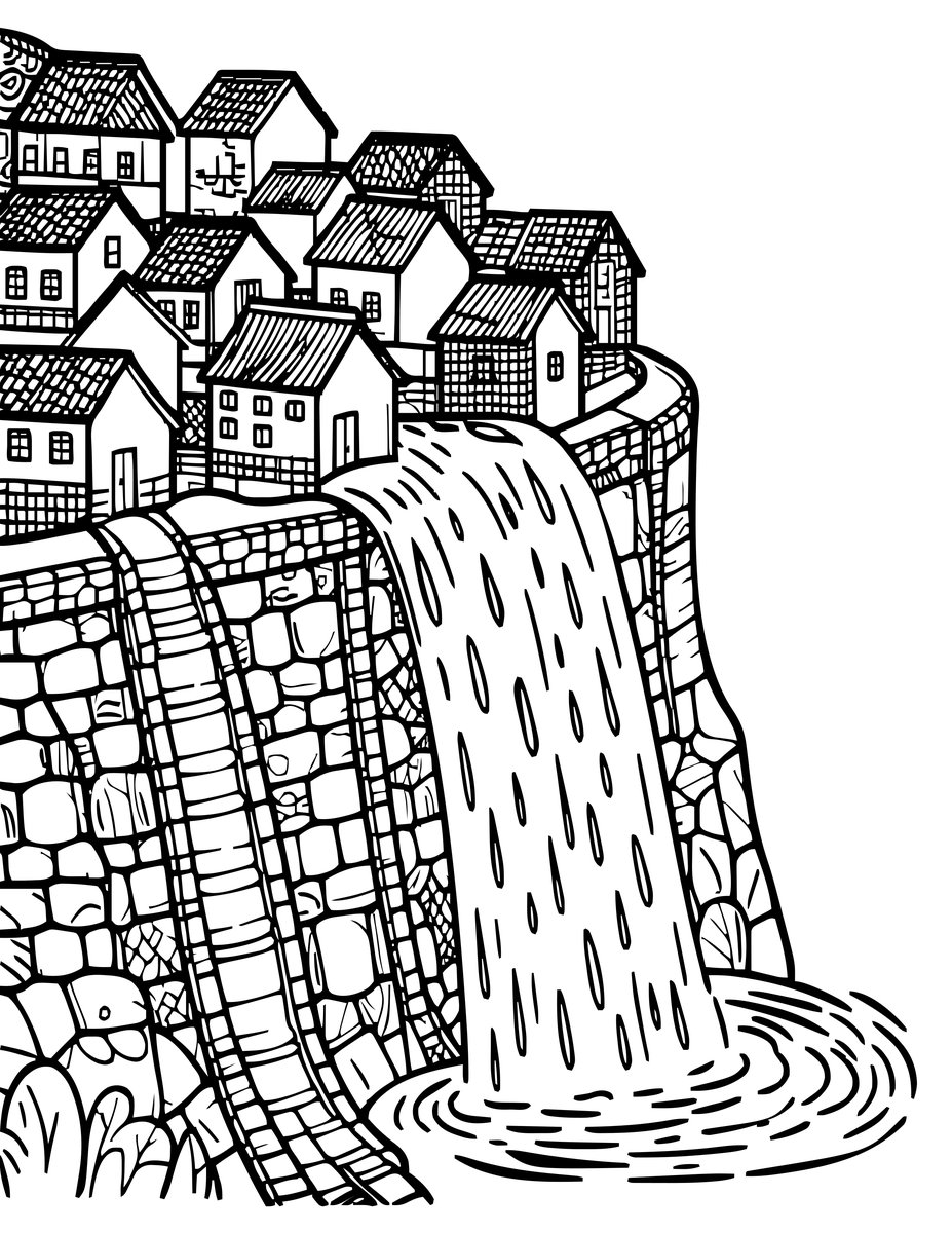 Rain Runoff - free printable coloring page