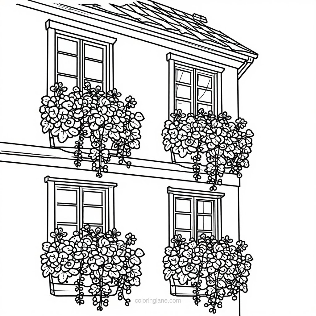 Cave Houses - free printable coloring page