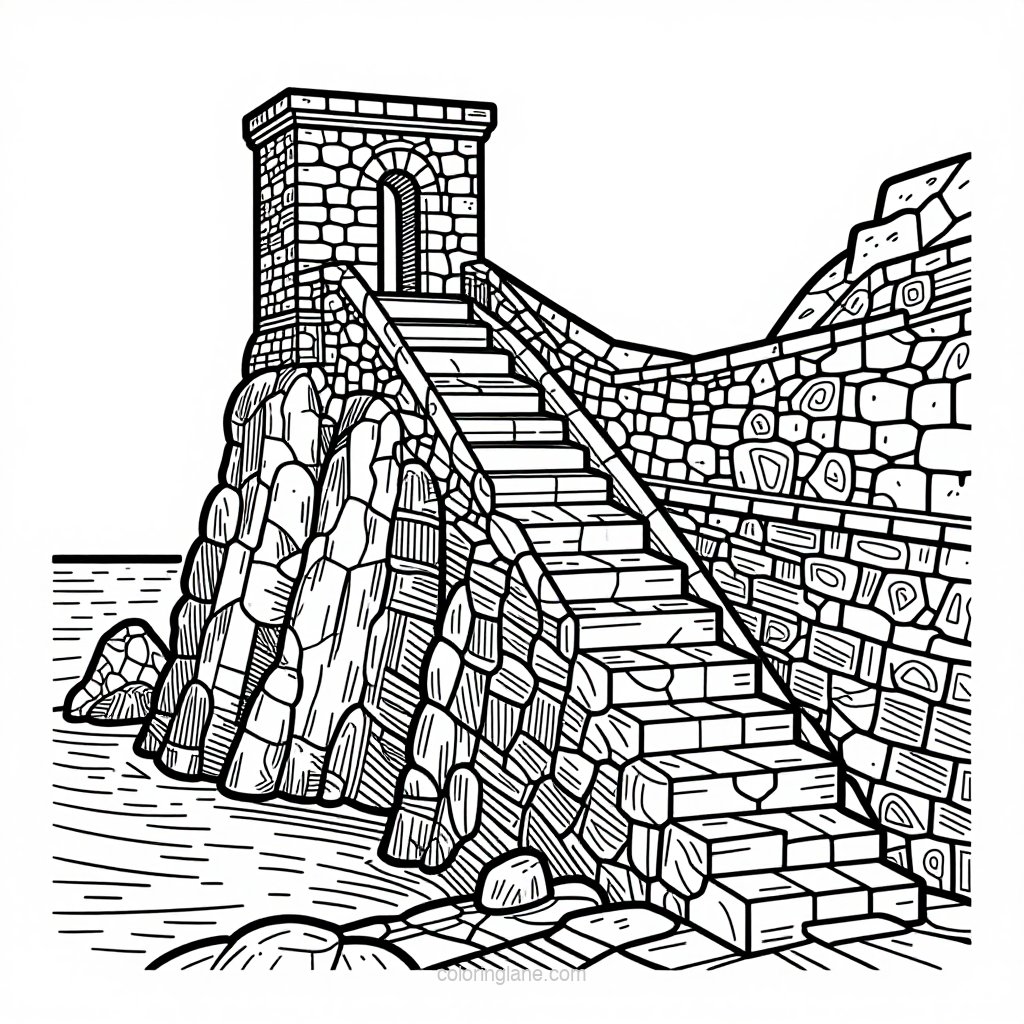 Ancient Perch - free printable coloring page