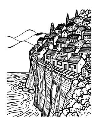 Mist Morning - Free printable coloring page