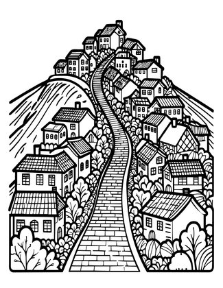 Goat Path - Free printable coloring page