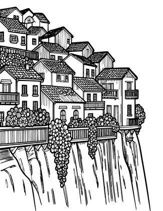 Flower Balconies - Free printable coloring page