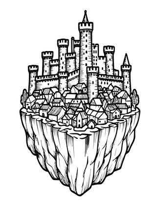 Ancient Perch - Free printable coloring page