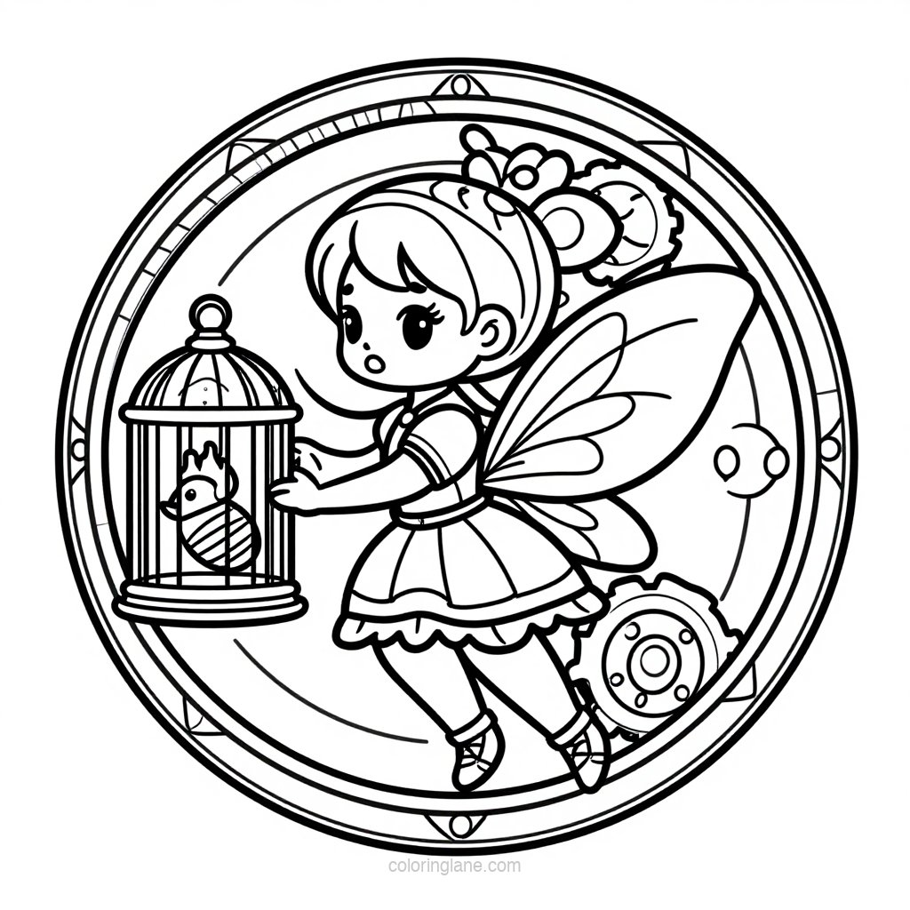 Firefly Lantern - free printable coloring page