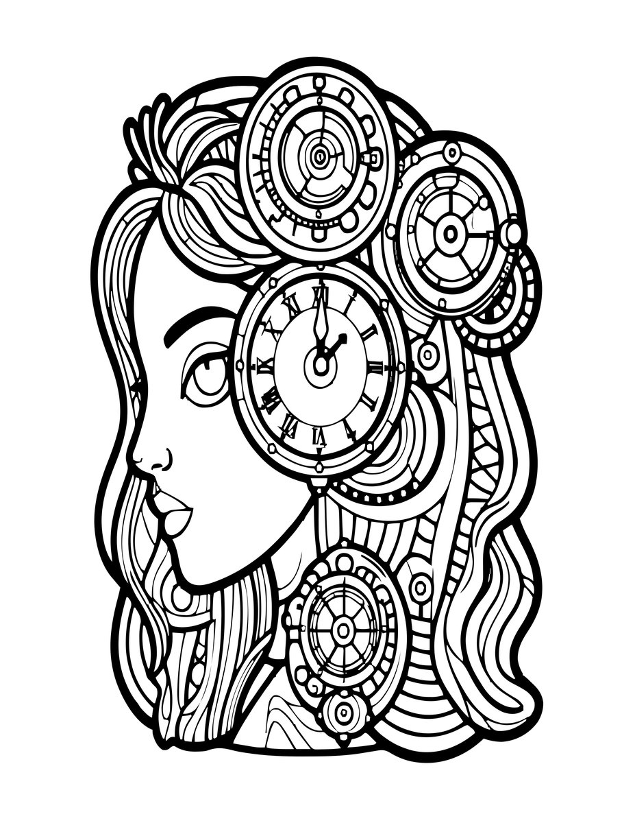 Half and Half - free printable coloring page