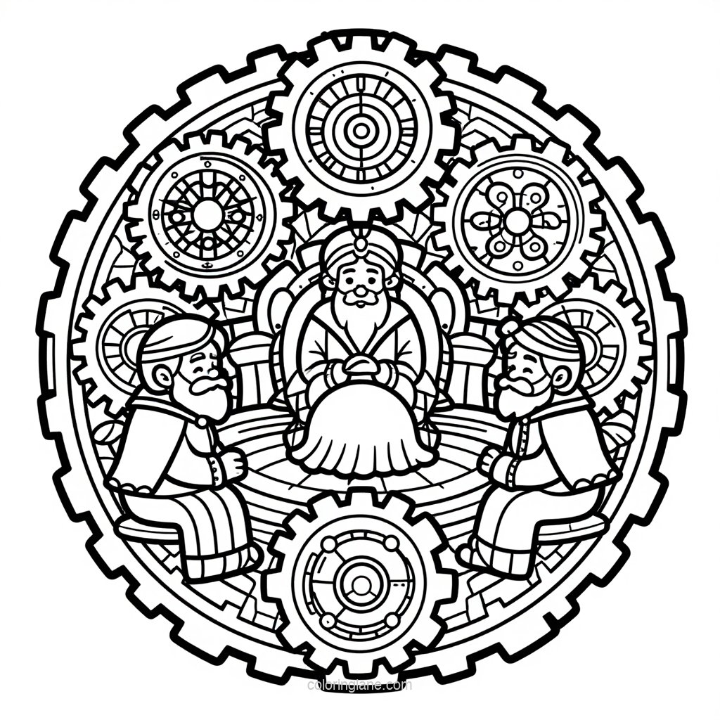 Winding Down - free printable coloring page