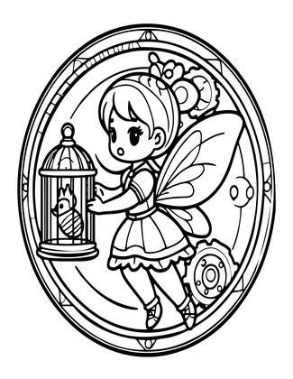Firefly Lantern - Free printable coloring page