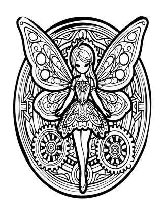 Night Clockwork - Free printable coloring page
