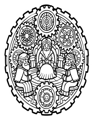 Fairy Council - Free printable coloring page