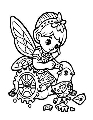Repair Workshop - Free printable coloring page