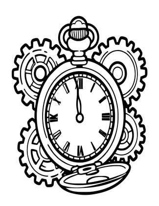 Pocket Watch - Free printable coloring page