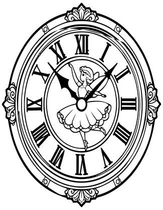 Clock Face - Free printable coloring page