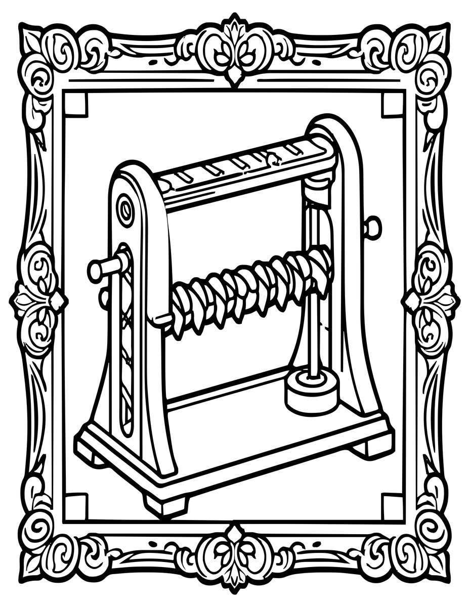 Rack and Pinion - free printable coloring page