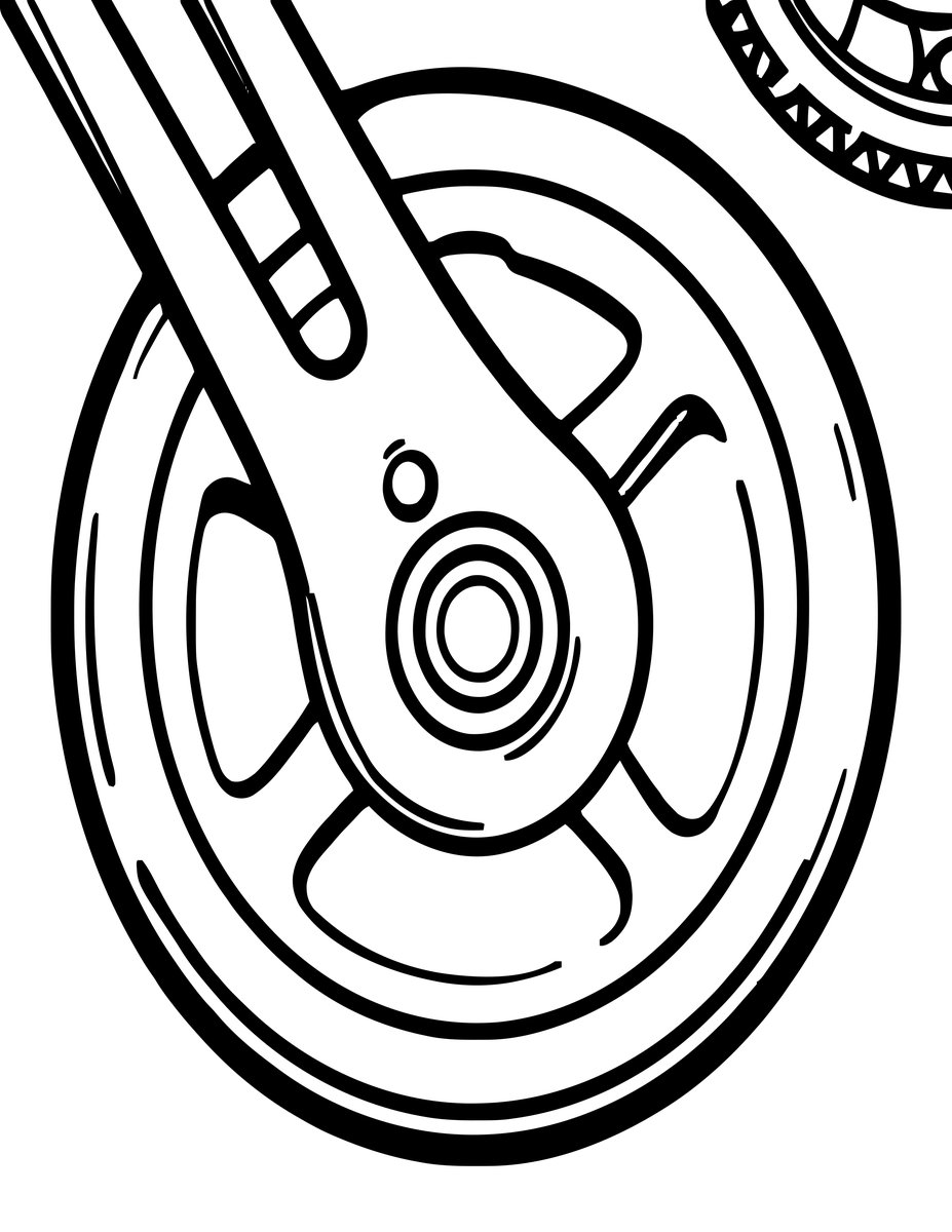 Escapement Detail - free printable coloring page