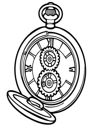 Open Watch - Free printable coloring page