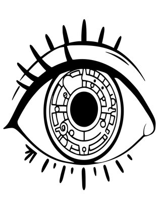 Clockwork Eye - Free printable coloring page
