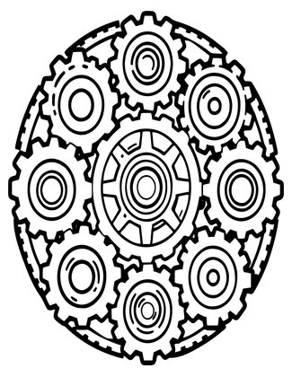 Gear Mandala - Free printable coloring page
