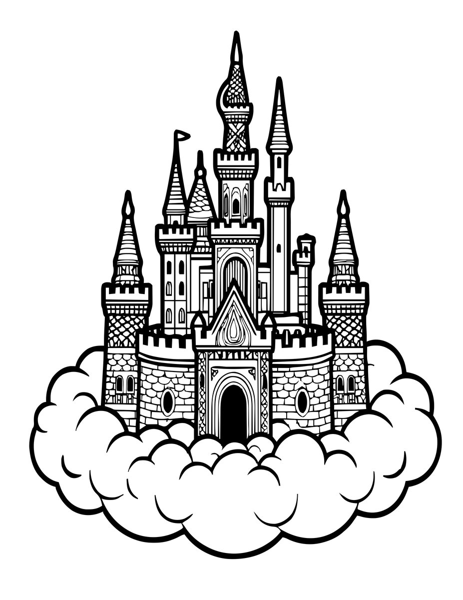 Mist Moat - free printable coloring page