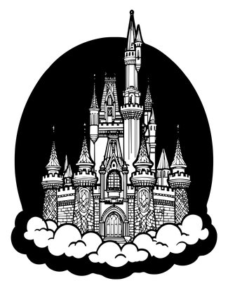 Twilight Sky Keep - Free printable coloring page