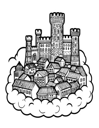 Floating Market - Free printable coloring page