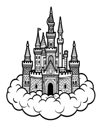 Mist Moat - Free printable coloring page