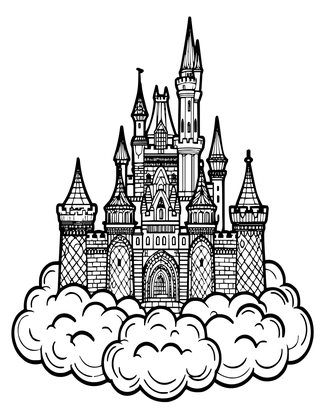 Cloud Castle Season - Free printable coloring page