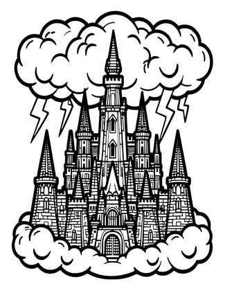 Storm Fortress - Free printable coloring page