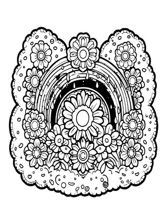 Cloud Castle Garden - Free printable coloring page