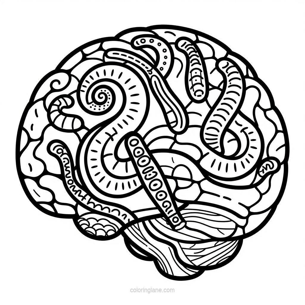 Table Coral - free printable coloring page