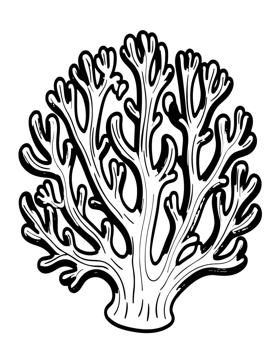 Fire Coral - free printable coloring page