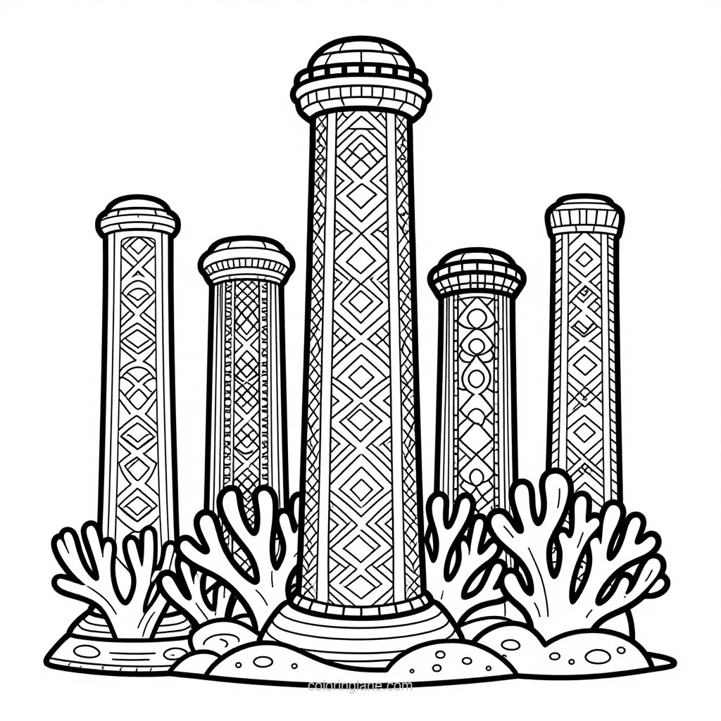 Coral Mandala - free printable coloring page