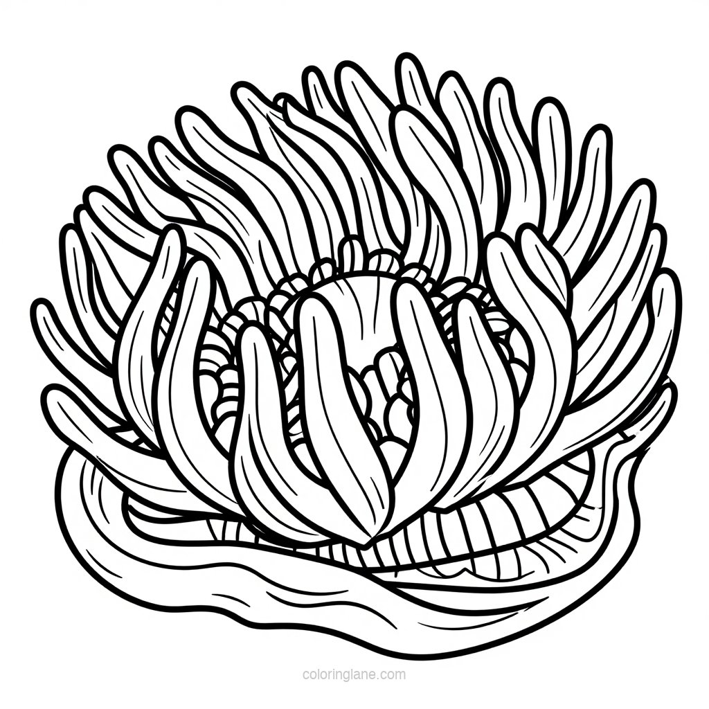 Pillar Coral - free printable coloring page