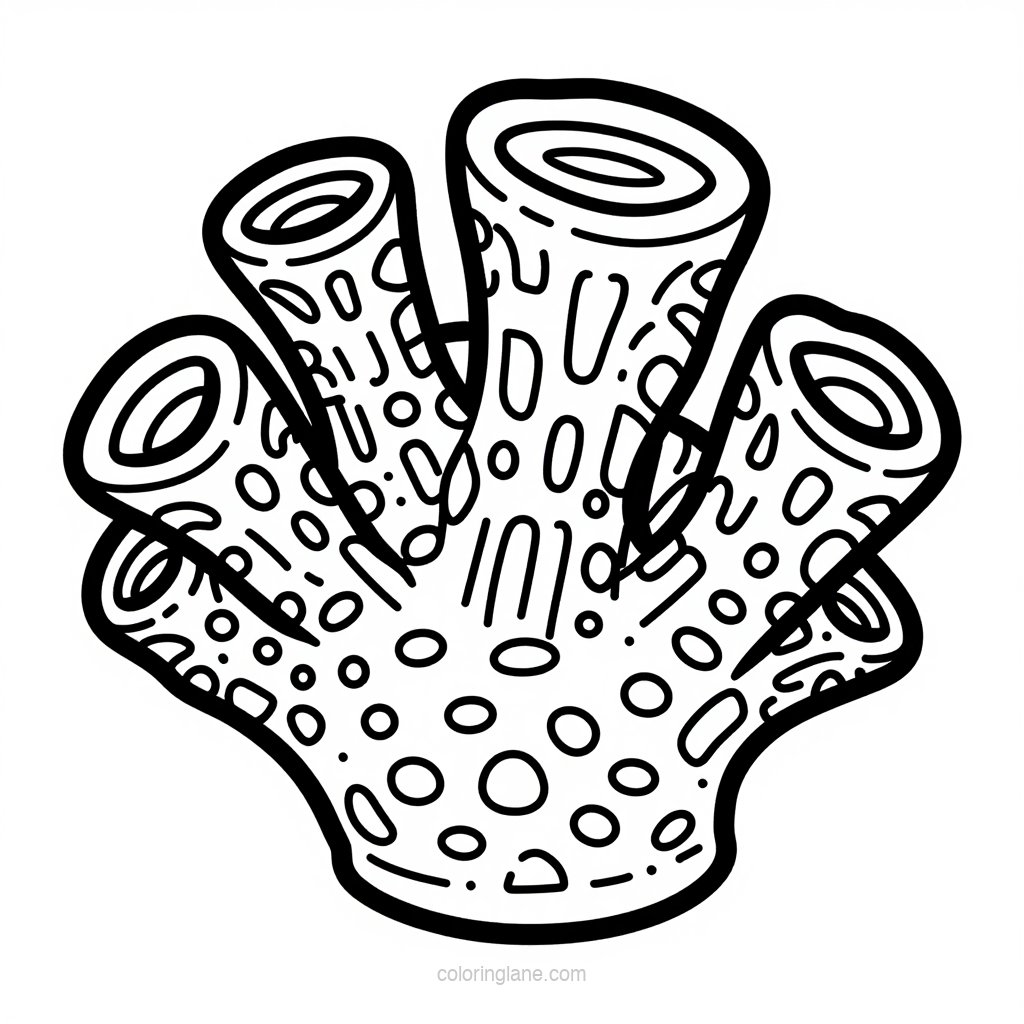 Anemone Tentacles - free printable coloring page