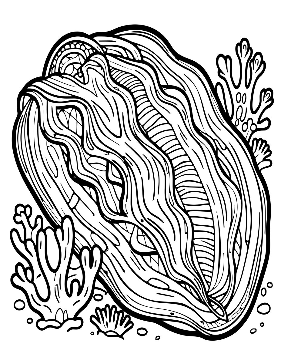 Giant Clam - free printable coloring page