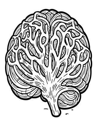 Brain Coral - Free printable coloring page