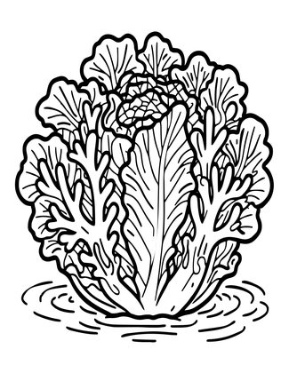 Lettuce Coral - Free printable coloring page