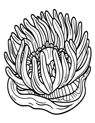 Anemone Tentacles - Free printable coloring page