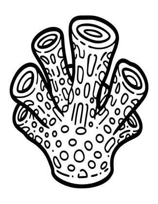 Cup Coral - Free printable coloring page