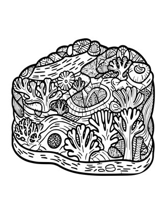Coral Ecosystem - Free printable coloring page