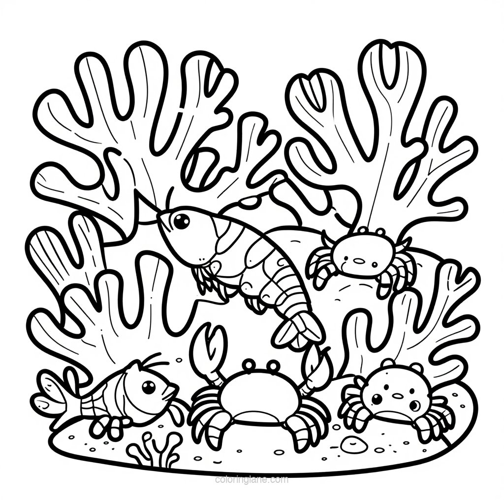Finger Coral - free printable coloring page