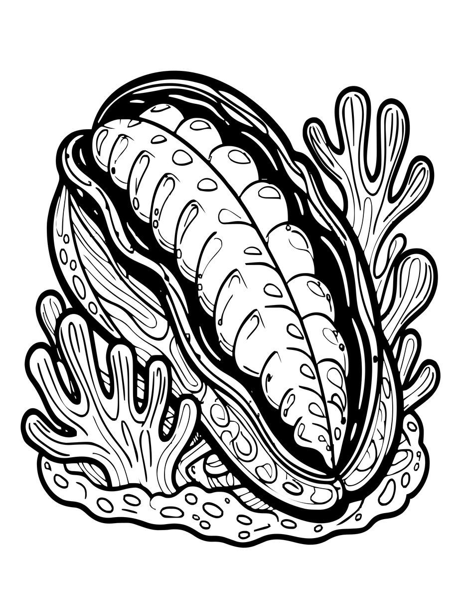 Giant Clam - free printable coloring page